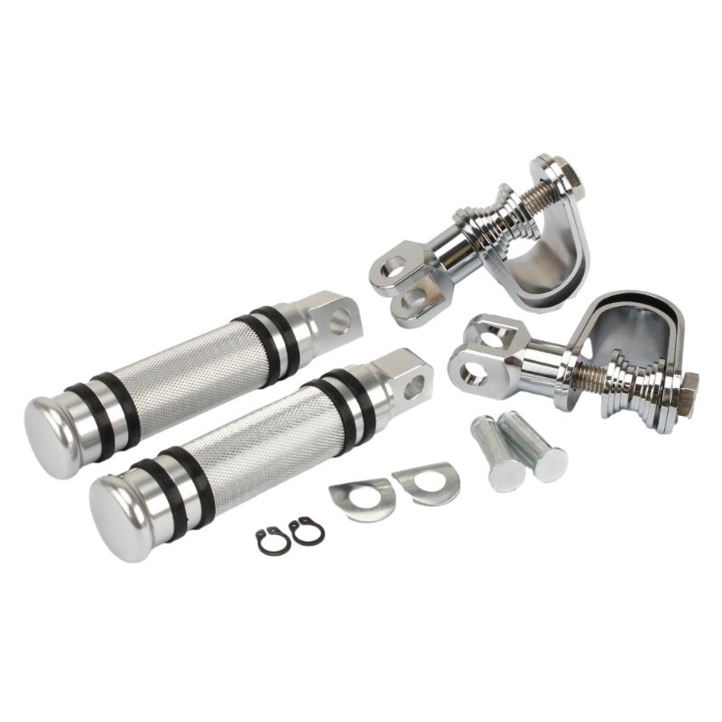 Stylish Highway Foot Pegs Metal & Plastic Footrest Mount Durable for Motorcycles Improve Comfort & Style on Your Bike