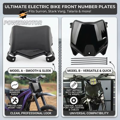 For Surron S X Front Number Plate Electric Bike Modified For Stark Varg Talaria Sting Q20 DirtBike E-Bike Front License Plate