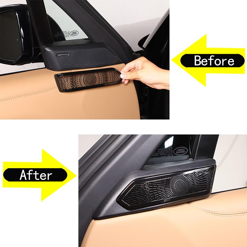 For Land Rover Range Rover Sport  Vogue L460  Stainless Steel Car A-pillar Audio Speaker Tweeters Cover Trim Car Accessories