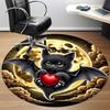 1pc bat Office Round Area Rug, Under Office Chairs Bedroom Living Room Home Decor, Room Deco