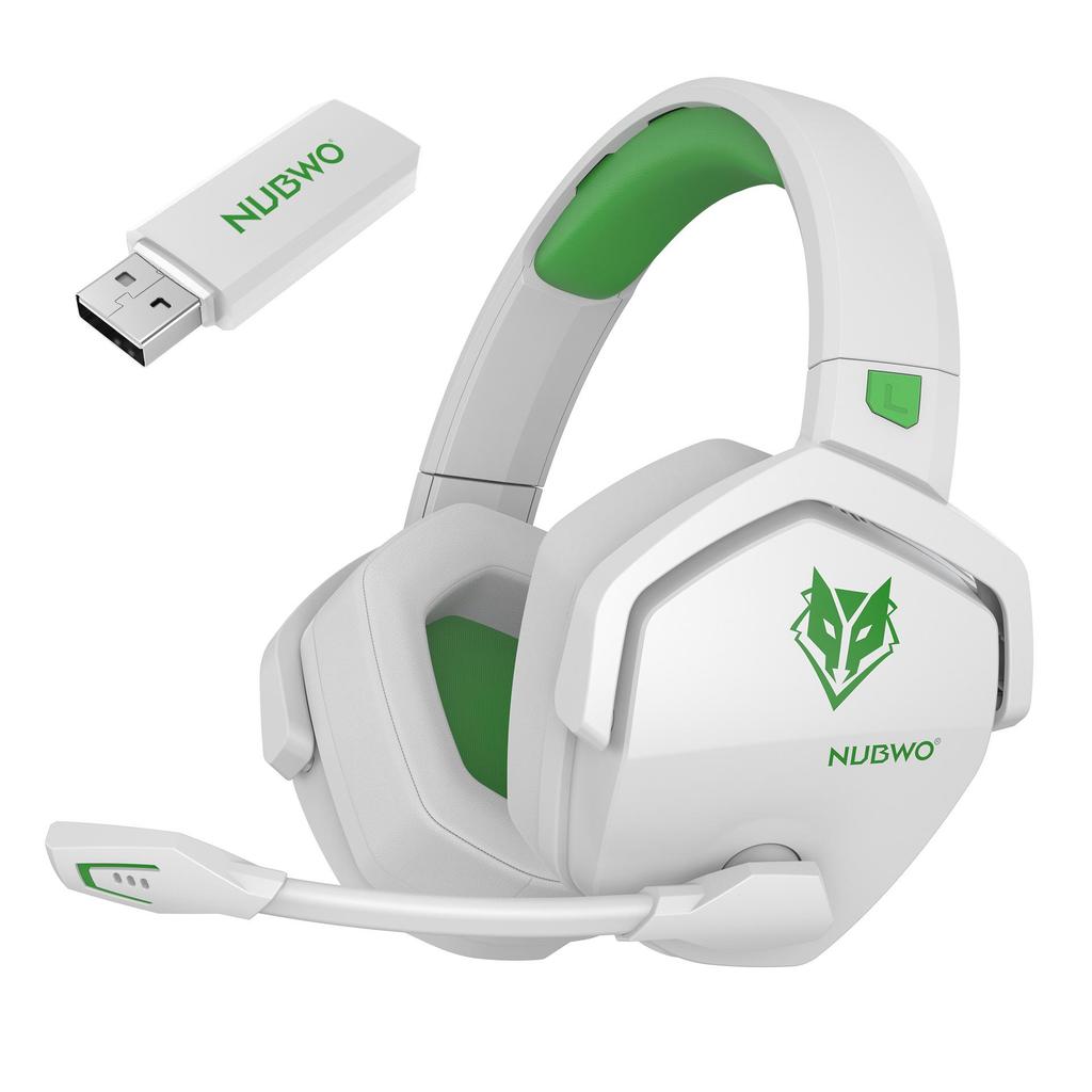 NUBWO G06 Wireless ENC Noise-Cancelling Stereo Gaming Headset, Over-Ear, Bluetooth 2.4G Exclusive