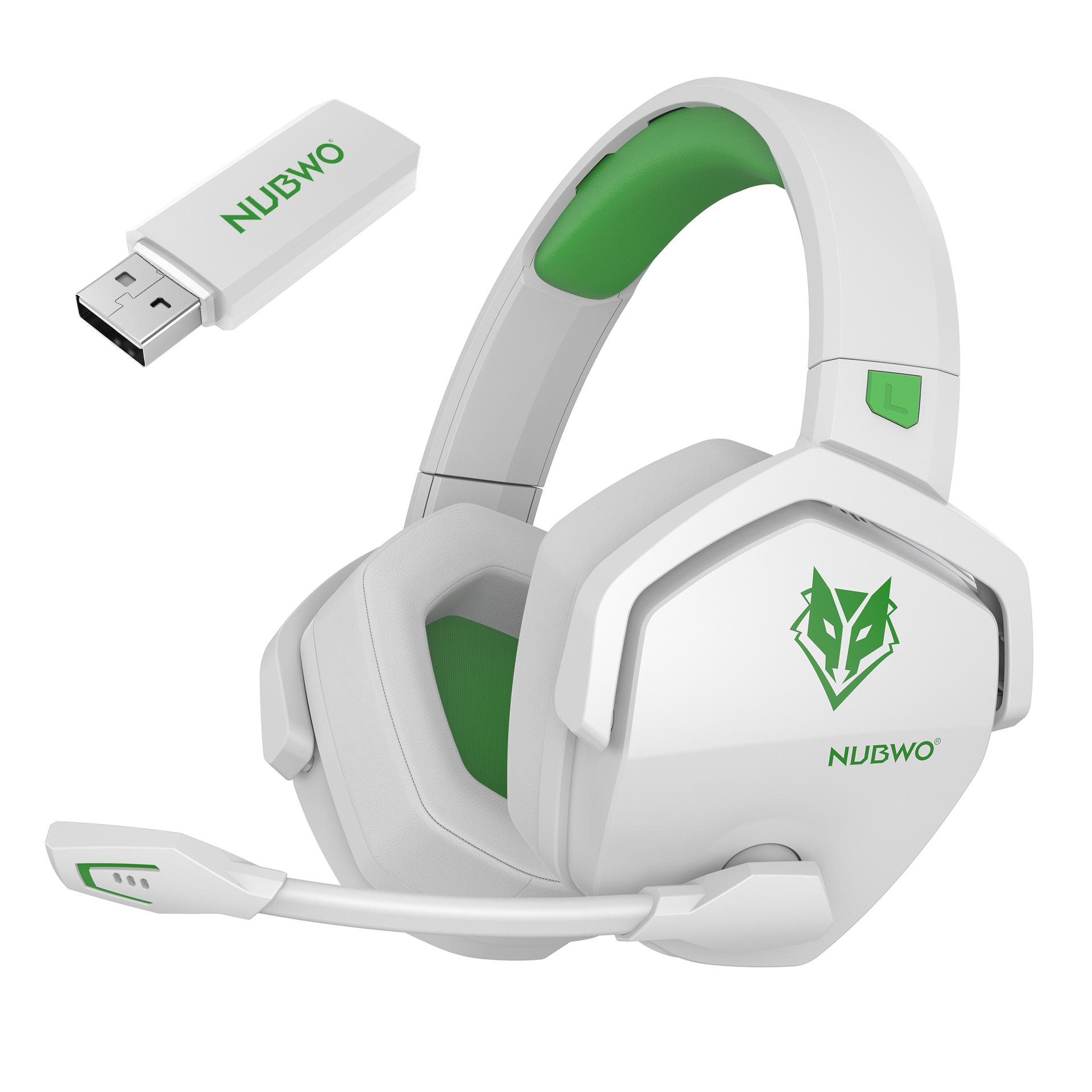 

NUBWO G06 Wireless ENC Noise-Cancelling Stereo Gaming Headset, Over-Ear, Bluetooth 2.4G Exclusive