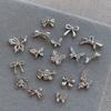 10 Stück Nail Art Charm Glänzende Nageldekoration Glitzer Nagel Maniküre Zubehör Bowknot Schmetterling Nail Art Dekorationen Teile