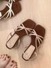 French Temperament Beautiful Roman Sandals Women's 2025 New Open-toed Wedge Heel Versatile High Heels