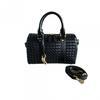 Woven Cowhide Boston Pillow Bag 2024 New Style Handmade Fashionable Commuter Shoulder Cross-body Handbag