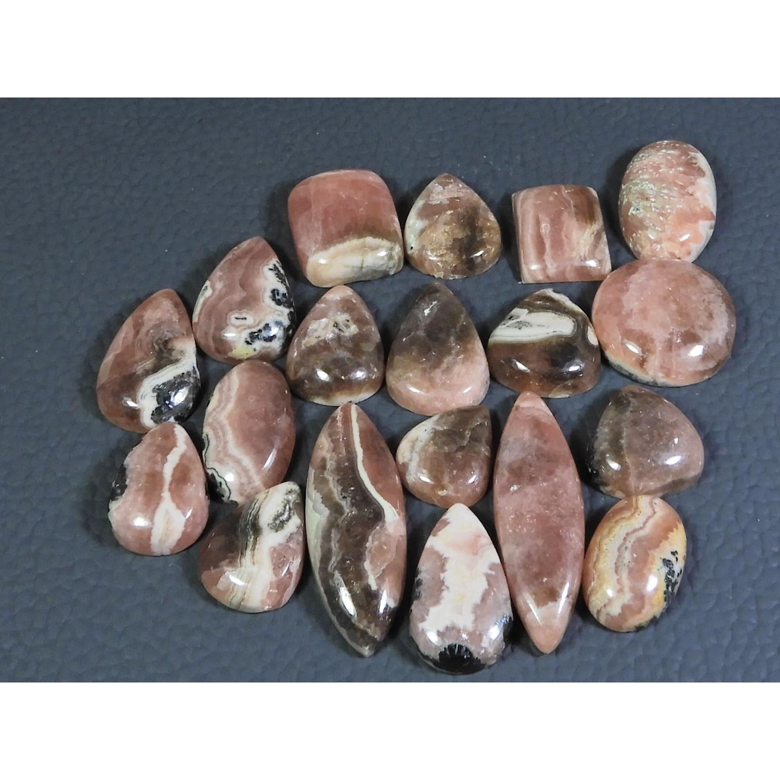 

14-31ММ Натуральный Родохрозит Микс Кабошон Свободный Драгоценный Камень Лот 19 Шт 234 Карата. C-223