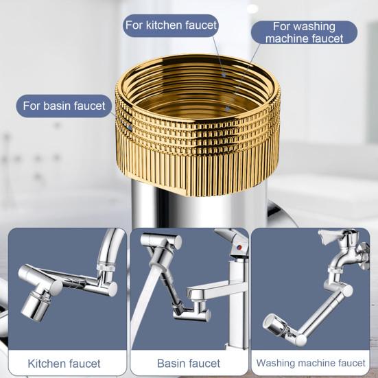 1/2Pcs Faucet Sink Extender Heavy Duty Swivel Aerator Rotating Faucet Extension