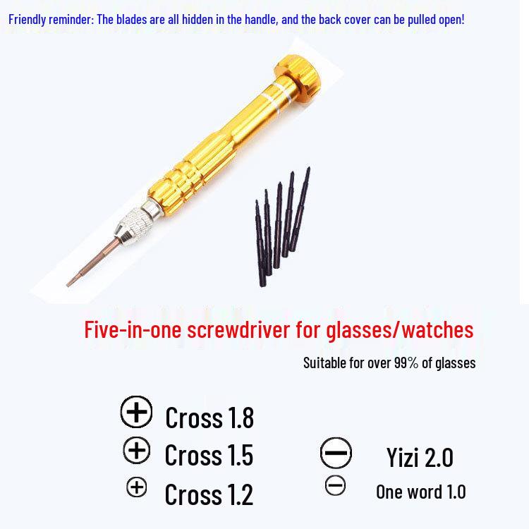 Precision Screwdriver Set for Clocks, Watches, Eyeglasses, Phones, and Remote Controls