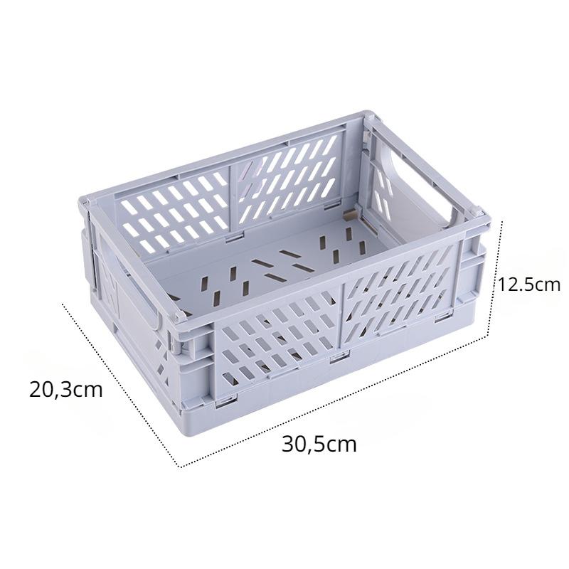 Folding Storage Box Plastic Folding Box Basket Stackable Cute Makeup Box Jewelry Toy Box Storage Box Portable Creative Storage