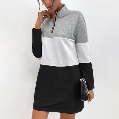 2025 New Casual Dress Half Turtleneck Sweatshirt