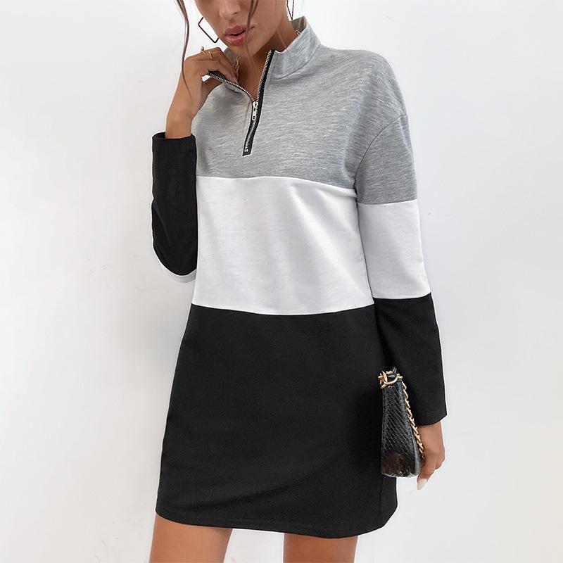 2025 New Casual Dress Half Turtleneck Sweatshirt