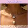 Cake Shape Pendant Necklace With Electroplated Copper For Casual Wear