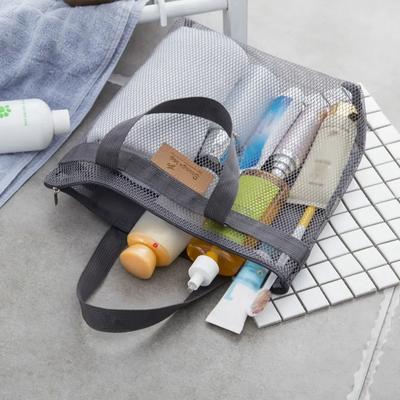 Mesh Makeup Toiletry Storage Bags Handbags Portable Travel Washing Body Shower Tools Organizer Hanging Cosmetic Organizer Pouch