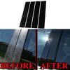 4Pcs Car Window Pillar Posts Door Trim Sticker Black Decal Cover for Ford F-150 Super Cab/Extended Cab  carbon fibre 2004-2014