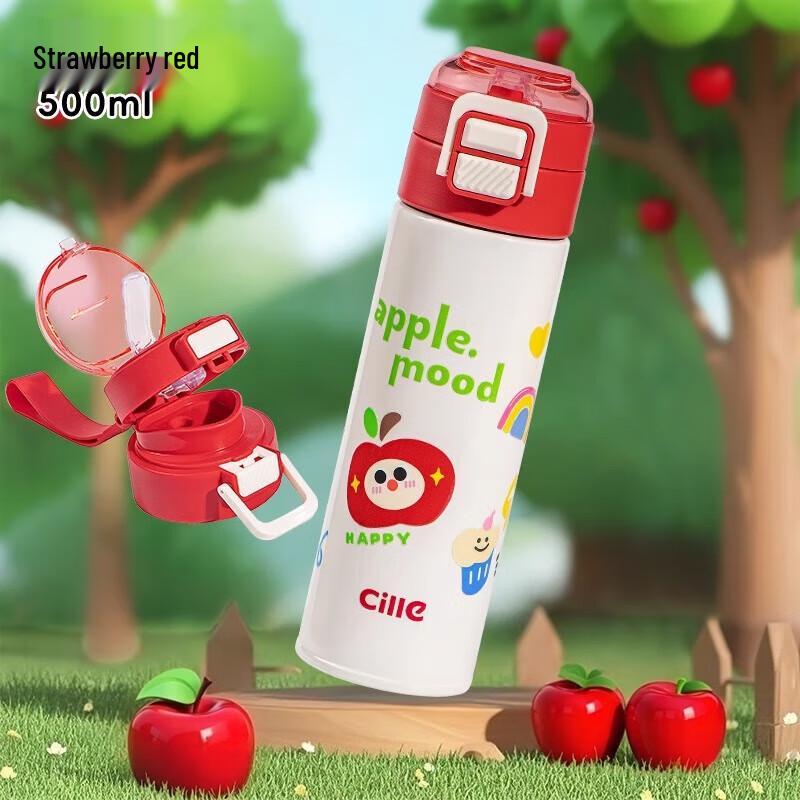Cille Fruit Style Double-Drink Insulated Bottle