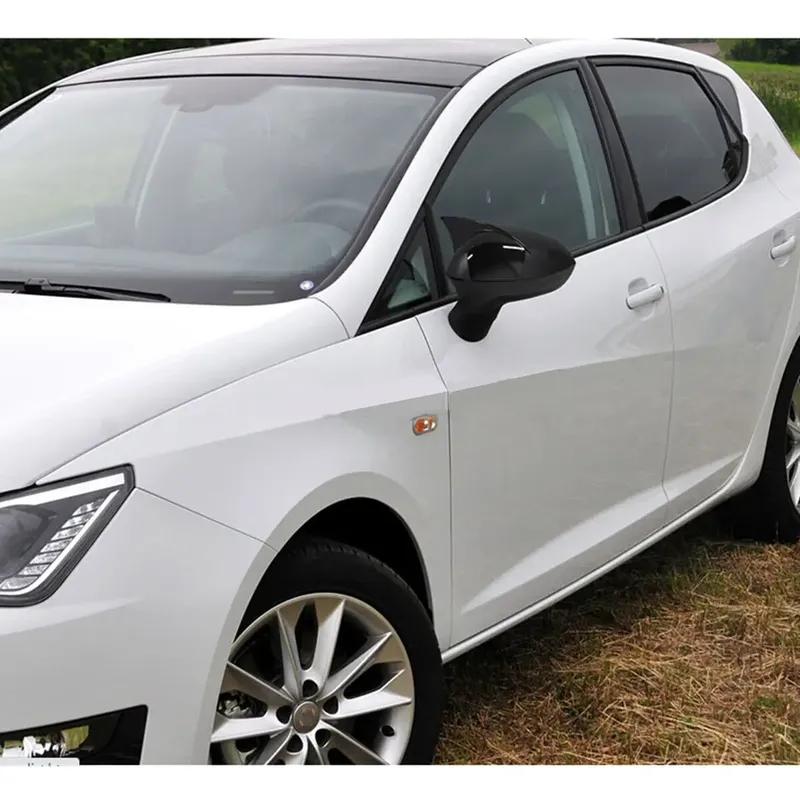 For Seat Leon MK2 2009-2012 Ibiza MK4 2008-2017 Rearview Side Mirror Cover Wing Cap Exterior Door Case Trim Carbon Fiber Sticker