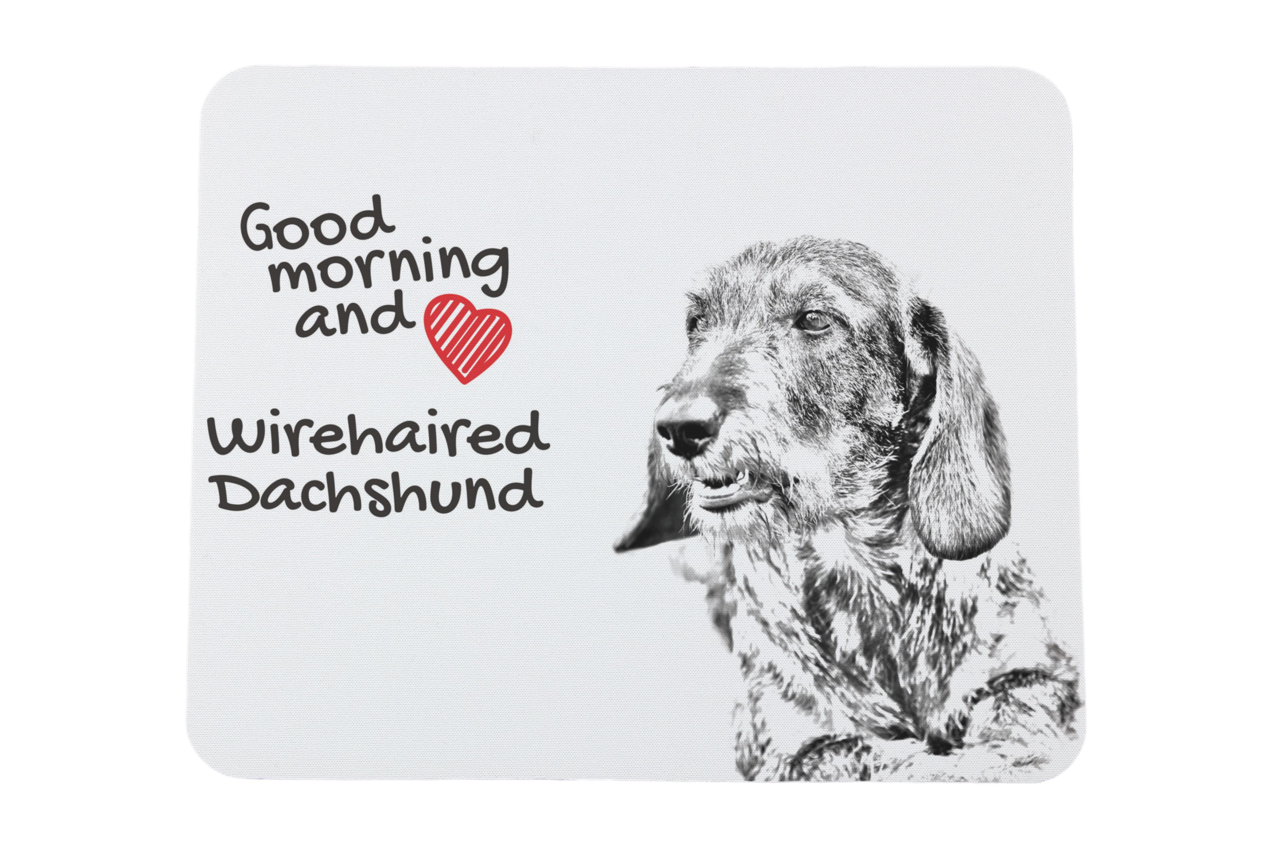 

Dachshund I - mouse pad with print, personalized dog-themed mouse pad, unique gadget for an office worker by Art-Dog brand білий