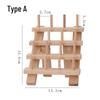 Creative Wooden Folding Thread Spool Rack - Holds 46 Spools/Bobbins for Sewing and Storage