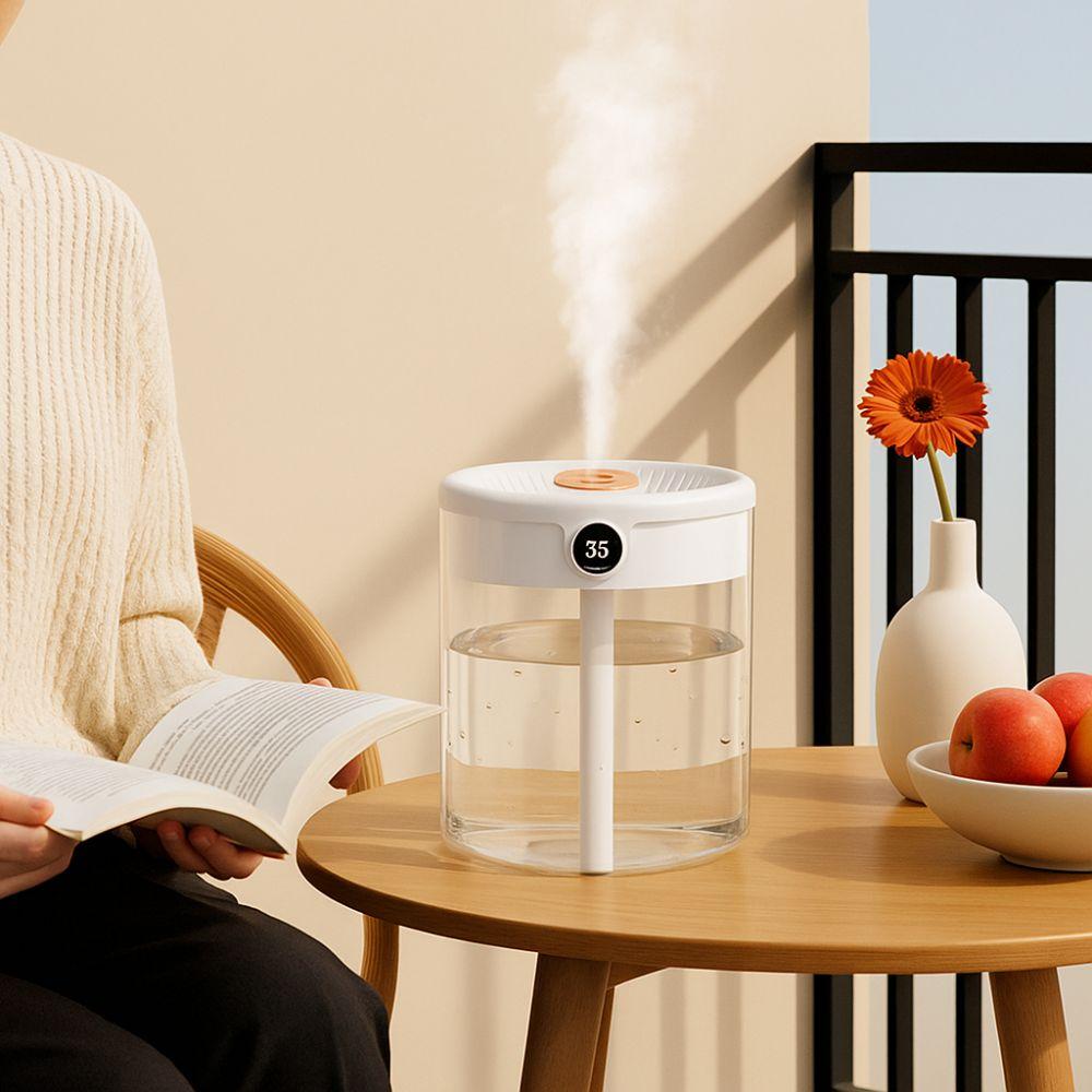 2L Air Humidifier Silent Operation Aromatherapy Machine Smart LED Humidifier  Desktop