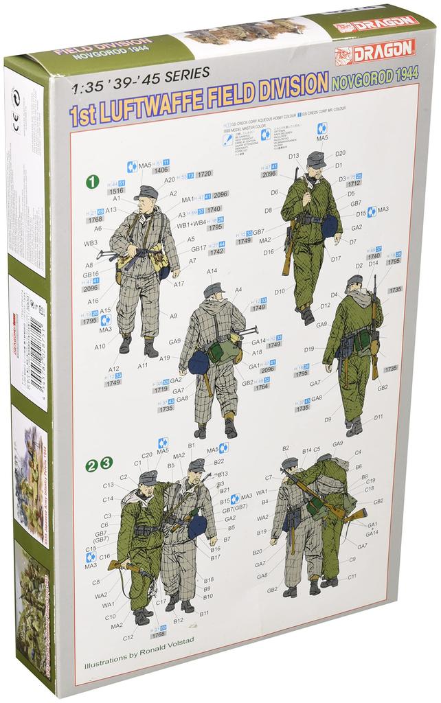 Platz WWII Německé letectvo 1. polní divize Novgorod 1944 Plastikový model DR6274 1/35