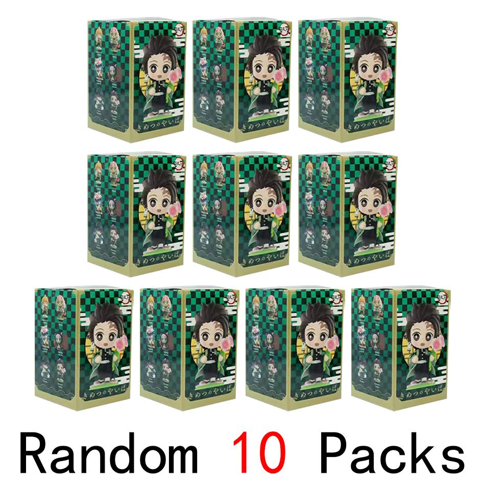 Anime Demon Slayer 6Pcs/Set Small Figure Boxed Character Multiple Combination Sets Cute Anime Toy Gift Collection Decoration PVC