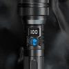 LED Flashlight Digital Display Ultra-Wide Beam Super Bright IPX7 Waterproof Rechargeable Tactical Flashlight LED Torch