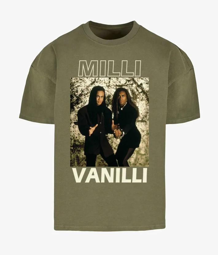 Military Green Milli Vanilli Short Sleeve Unisex T-Shirt All Size S-5XL SU325 Unisex T-Shirt XL