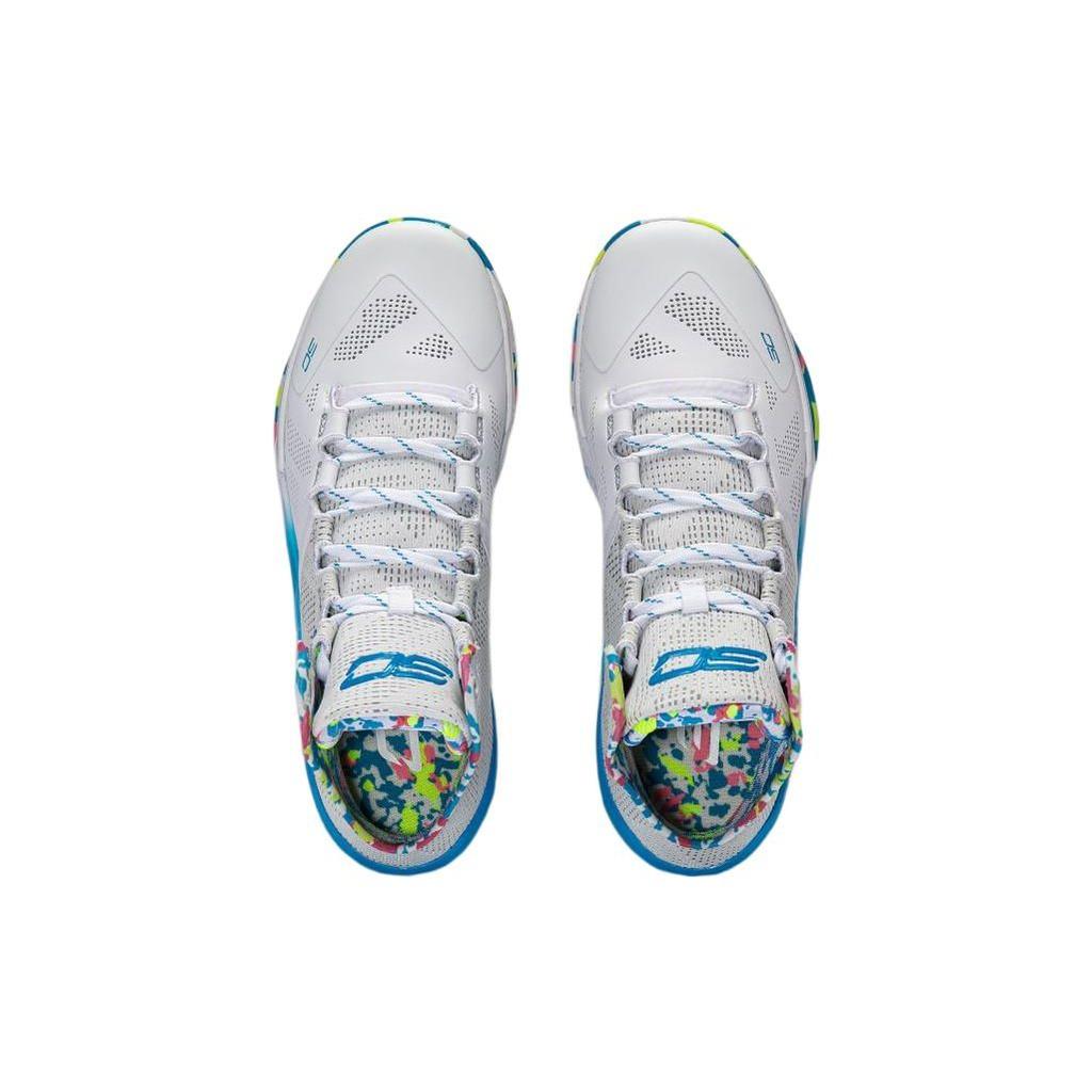 Under Armour Curry 2 Retro Splash Party 2023 Unisex Spor Ayakkabı Beyaz Mojo-Pembe 3026282-100
