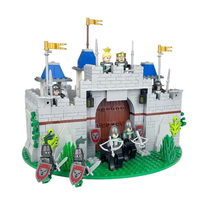 Kreative Mitte des Jahrhunderts Burg Militärfestung Moc Szene Zubehör Bausteine Steine Spielzeug Geschenke für Kinder