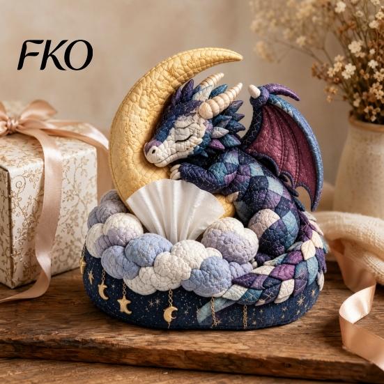 Pre-cut Fabric Sewing Kit Quilted DIY Patchwork Tissue Box Kit, with Pre-Cut Fabric, Hand-sewing Craft Whimsical Woodland Animal Box, for Adults