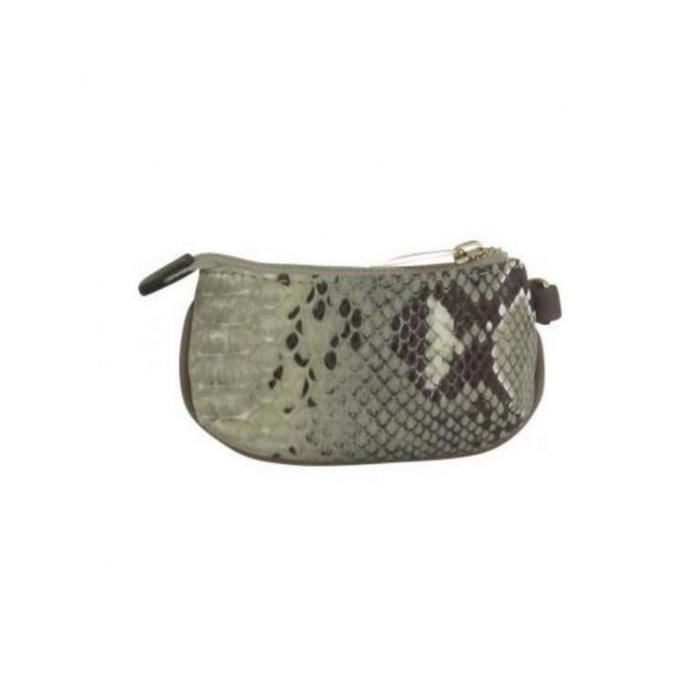 Porte monnaie - THIERRY MUGLER - Amazone PM3 - Cuir façon anaconda - Fermoir zip - Anse amovible