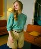 GREENBUTTER Wave Pom Pom Round Knit (Mint)
