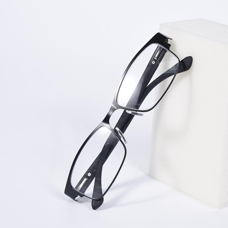 New Anti Blue Light Blocking Reading Glasses Men Metal Frame Business Prescription Computer Reader +100+200+300