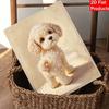 DIY 5D Perlenmalerei-Set mit Rahmen Niedliches Hunde-Design Glänzende Leinwandkunst für Schlafzimmer-Wanddekoration und Besonderes Geburtstags-Feiertagsgeschenk