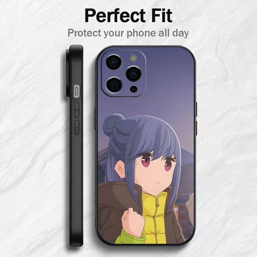 Rin Ainme L-Laid-Back C-Camp Season3 Phone Case For iPhone17,16,15,14,13,12 Plus,Max Soft Silicone Black Cover