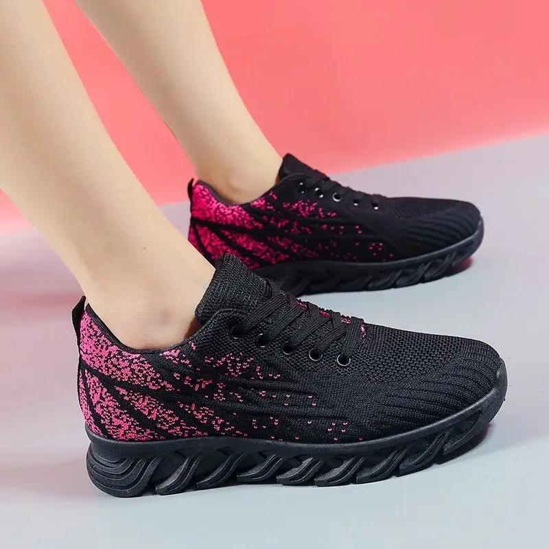 Fashion Casual Trends 2025 Lace Up Women's Running Shoes Comfortable and Elegant Korean High Quality New Designer Luxury Ladies Footwear