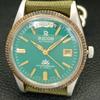 VINTAGE RICOH R31 AUTOMATIC JAPAN MENS GREEN COLOR DIAL WATCH a702095-5 R208-a702095