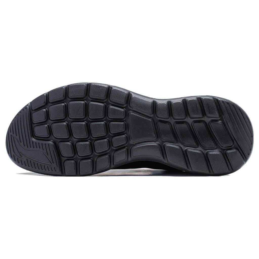 Li Ning Light Feather Comfortable Textile, TPU Slip Resistant Abrasion Resistant Low top Running Shoes Men's Black ARST065-1