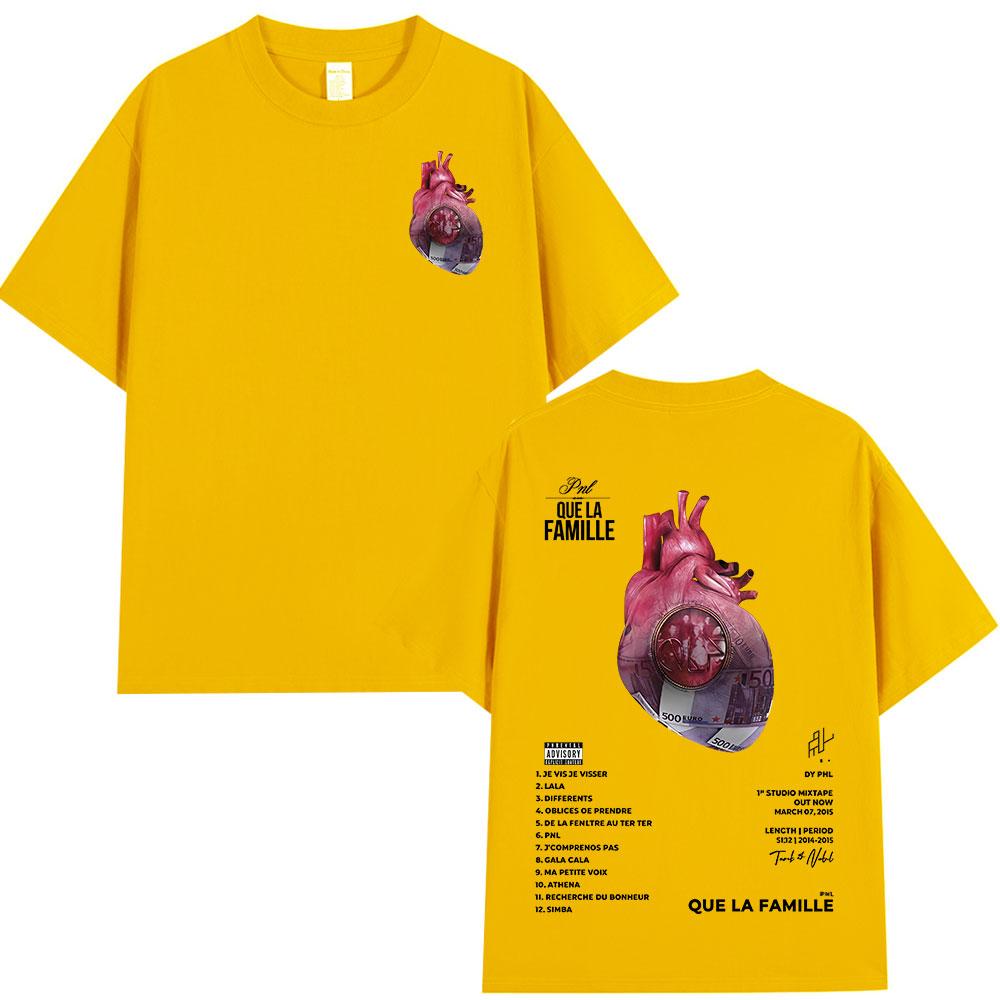 Rapper Francez PNL Que La Famille Le Monde Chico Album Tricou Bărbați Femei Modă Hip Hop Bumbac Mânecă Scurtă Tricouri Streetwear