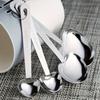 2sets 4pcs/set Kitchen Seasoning Spoon Stainless Steel Heart Measuring Spoon Baking Tool