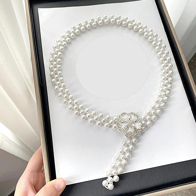 Elegant Simple Pearl Belt For Women Girls  Temperament Body Jewelry Sweet Versatile Dress Decorative Waist Chain Gifts