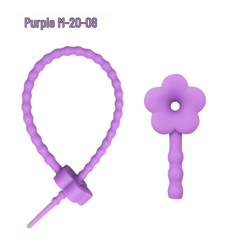 Multicolor TPR Silicone Zip Ties: Elastic Self-Locking, Reusable Cable Organizers & Keychain Pendants.