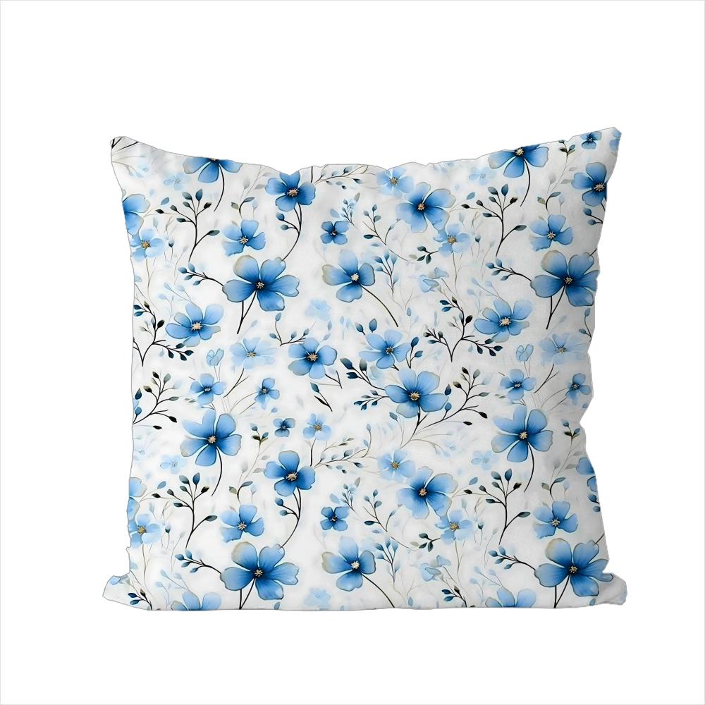 Fashion Small Florals Pillow Case For Car Sofa Decorative Home Doublesided Print Plush Square Throw Pillow Cushion Cover