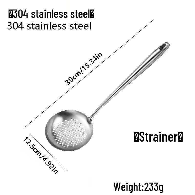 Liang Sheng 304 Stainless Steel Stir-fry Cooking Spoon Set with Extended Handle