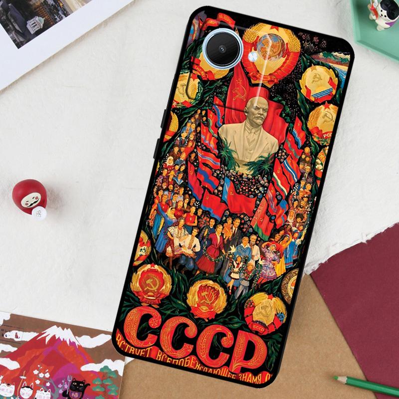 lenin Soviet Union flag For Realme GT 7 Pro GT 6 5 6T 10 11 12 13 14 Pro Plus C61 C53 C51 C21Y C25S C75 C55 C67 Case