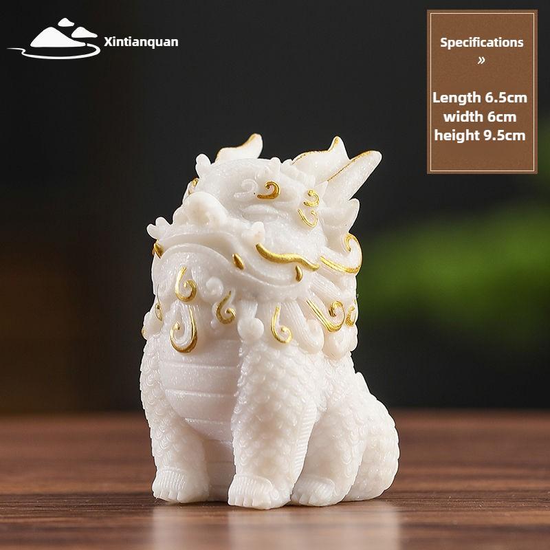 Sand Rock Fortunate Table Decoration God of Wealth Office Desktop Ornament Pure Handmade National Tide Lovely Decoration Kylin