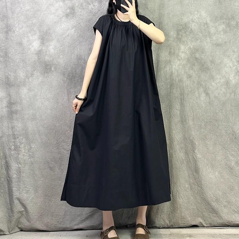 Elegante Vestido de Verano Retro Francés - Tallas Grandes, Corte Holgado, Favorecedor y Elegante
