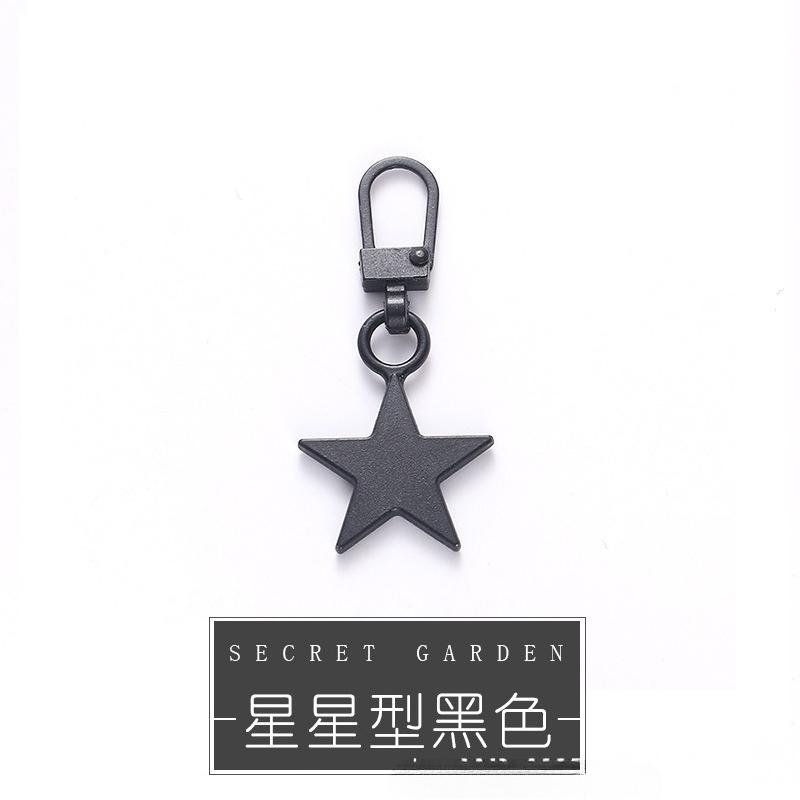 5Pcs Zipper Pull Replacement Detachable Pull Metal Heart Shaped Zipper Universal Zipper for Clothing Jackets Backpack Shoes