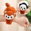 Turn into Highland dog Slap Bracelet Series Simulation Raccoon Plush Wrist Band  Birthday Gift