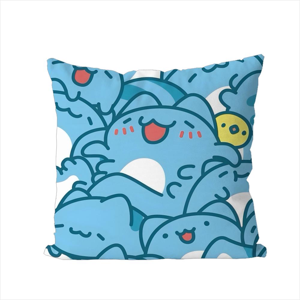 BBugcat Capoo Kuddfodral För Bil Soffa Dekorativt Hem Dubbelsidig Tryck Plysch Kvadratisk Kudde Överkast Kuddfodral